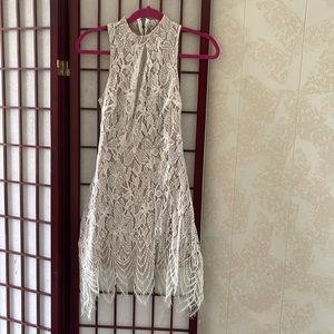 Nude and Lace skater Dress S
